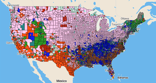 Maps Mania The Ancestry Map Of America