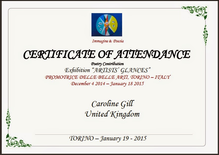 Caroline Gill: Poetry and Other Writing: Poetry Certificate from Lidia ...