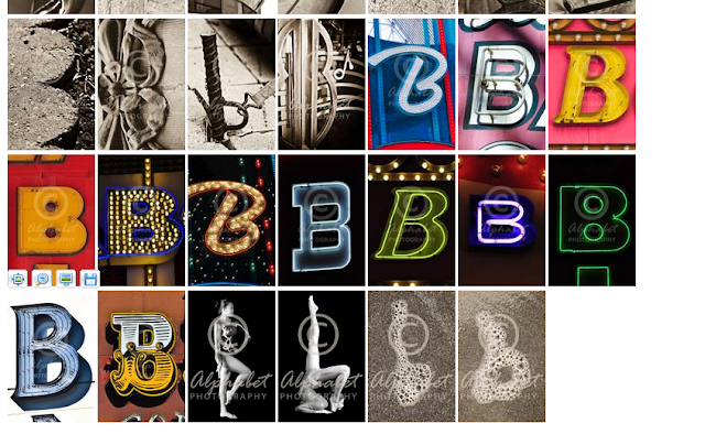 letter b color photo options