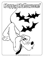 halloween coloring pages pluto with bats