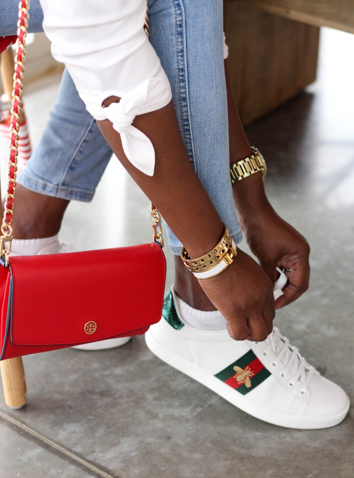 OOTD Gucci Ace Sneakers TianShanae