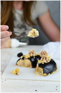 Tarta mousse de praliné con cobertura espejo de chocolate- avellanas- mousse de avellana- tarta mousse de avellana- tarta de avellana