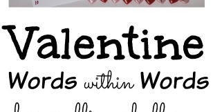 Valentine's Words within Words Spelling Challenge  School Time Snippets