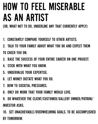 An artists life quitting art