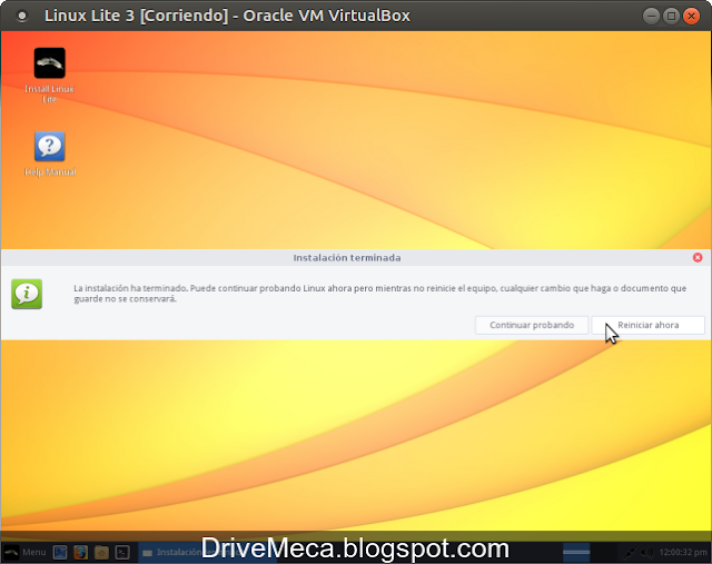 DriveMeca instalando Linux Lite paso a paso