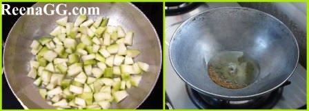 lauki with Dahi Gravy step 1