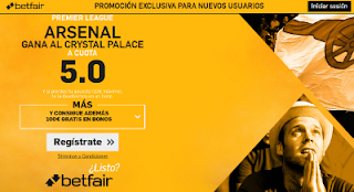betfair Arsenal gana Crystal Palace supercuota 5 Premier 1 enero betfair Arsenal gana Crystal Palace supercuota 5 Premier 1 enero