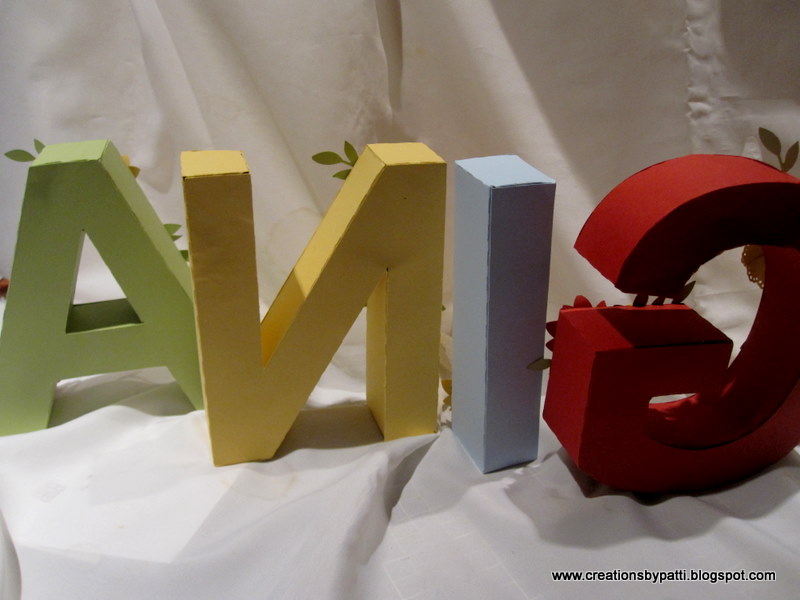 Creations by Patti: Floral 3D Letters