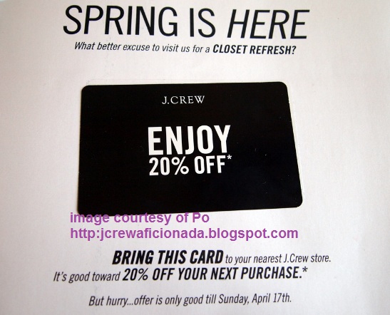 j staff 20 off coupon catalog codes picture about J Crew Factory Printable Coupons named j group 20 off coupon catalog codes