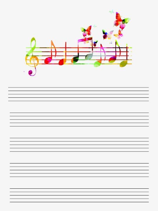 Creative solfege - Креативное сольфеджио: Нотная бумага