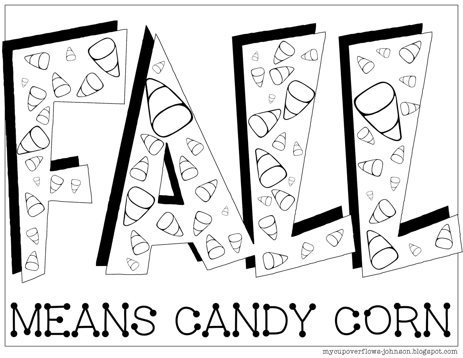 My Cup Overflows: Coloring Pages for Fall