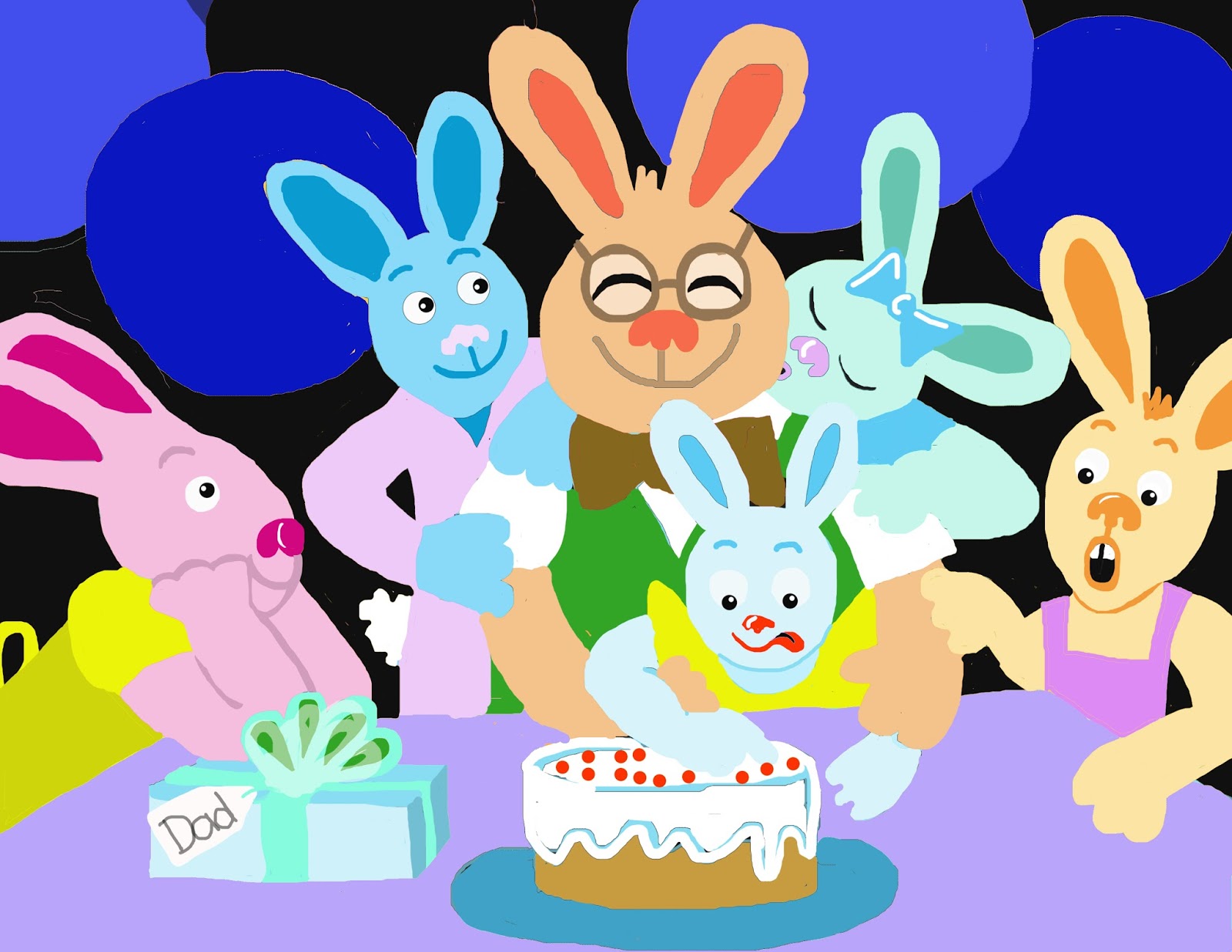 Louann Mattes Brown: Rabbit, Rabbit, Rabbit. November Doodles