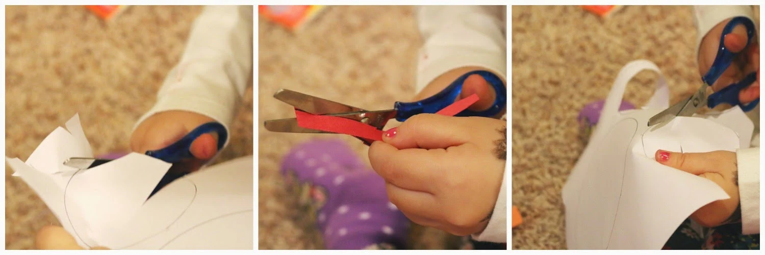 winter scissor skills craft