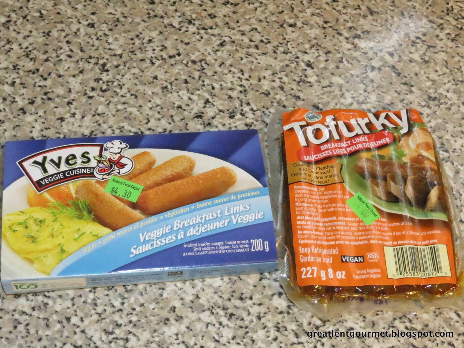 Great Lent Gourmet Day 25 March 18, 2015 Tofurky "Sausage" vs. Yves Breakfast "Sausage