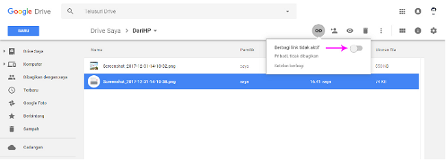 Cara private file di Google Drive Cara private file di Google Drive