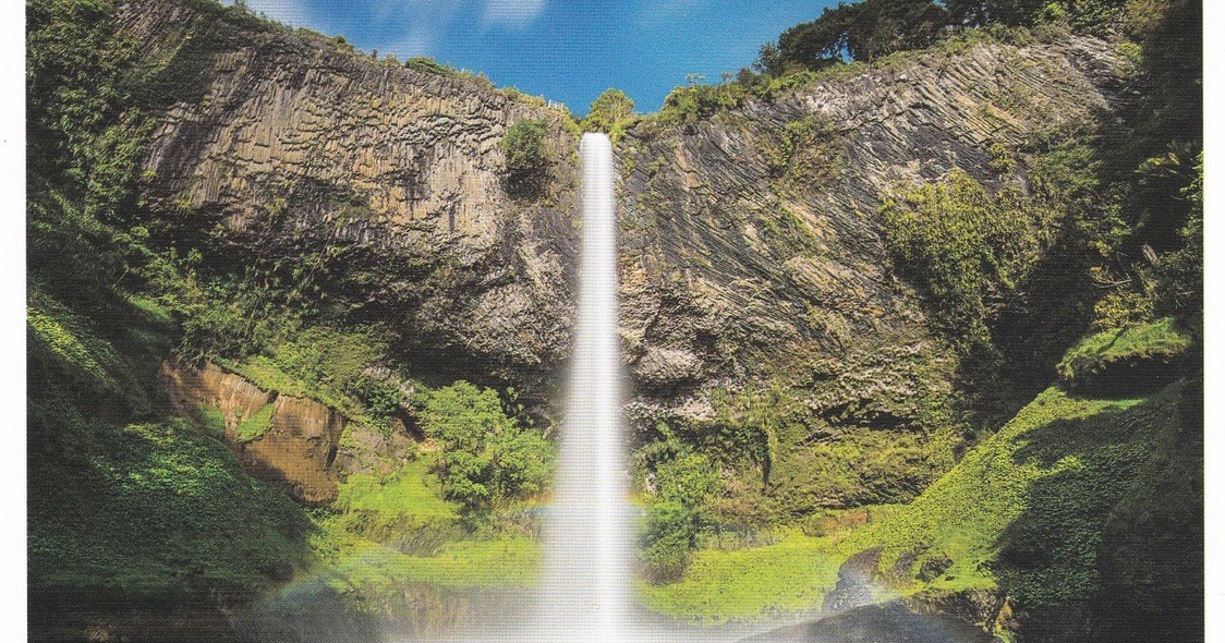 Postcards of the world waterfalls & caves Nowa Zelandia Bridal