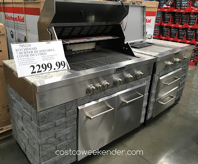 KitchenAid Seven Burner Outdoor Island Gas Grill (model 860-0003) - The ultimate in summer barbecue get-togethers