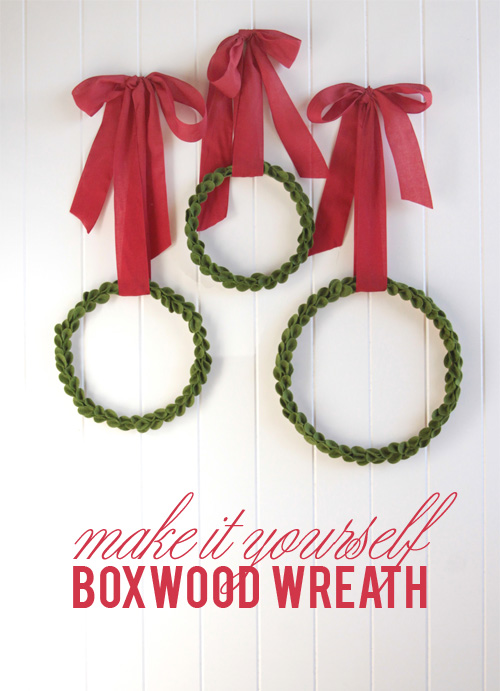 Boxwood Wreath from Wool Felt