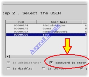 UBCD- password is empty