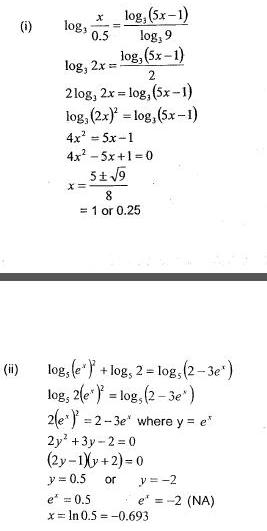Q4. Challenging O Level Additional Maths (A Maths) Logarithms Log Questions Q1 With Solutions/Answers (Bnss)