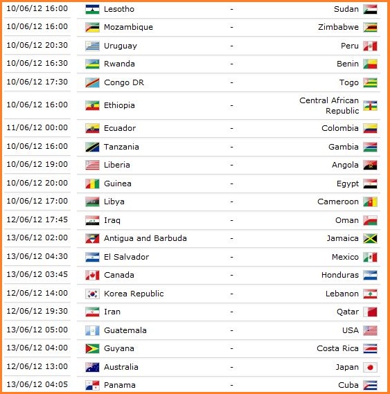 Watch World Cup Online Streaming Match Schedule for Qualification