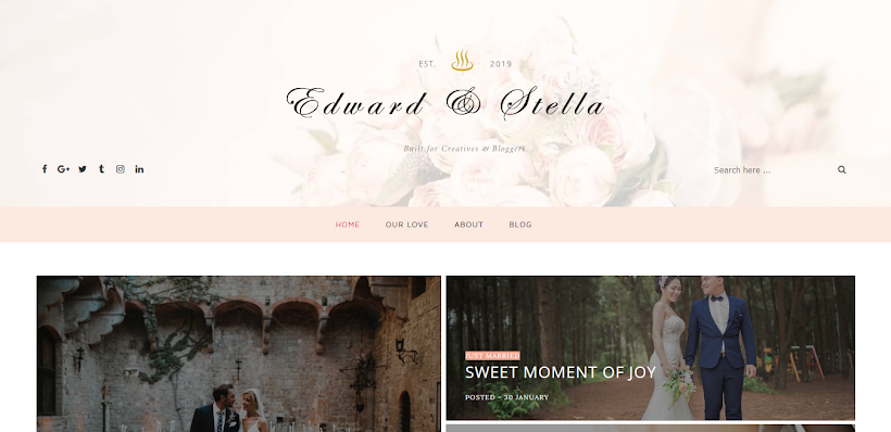 Edward & Stella Free Blogger Template