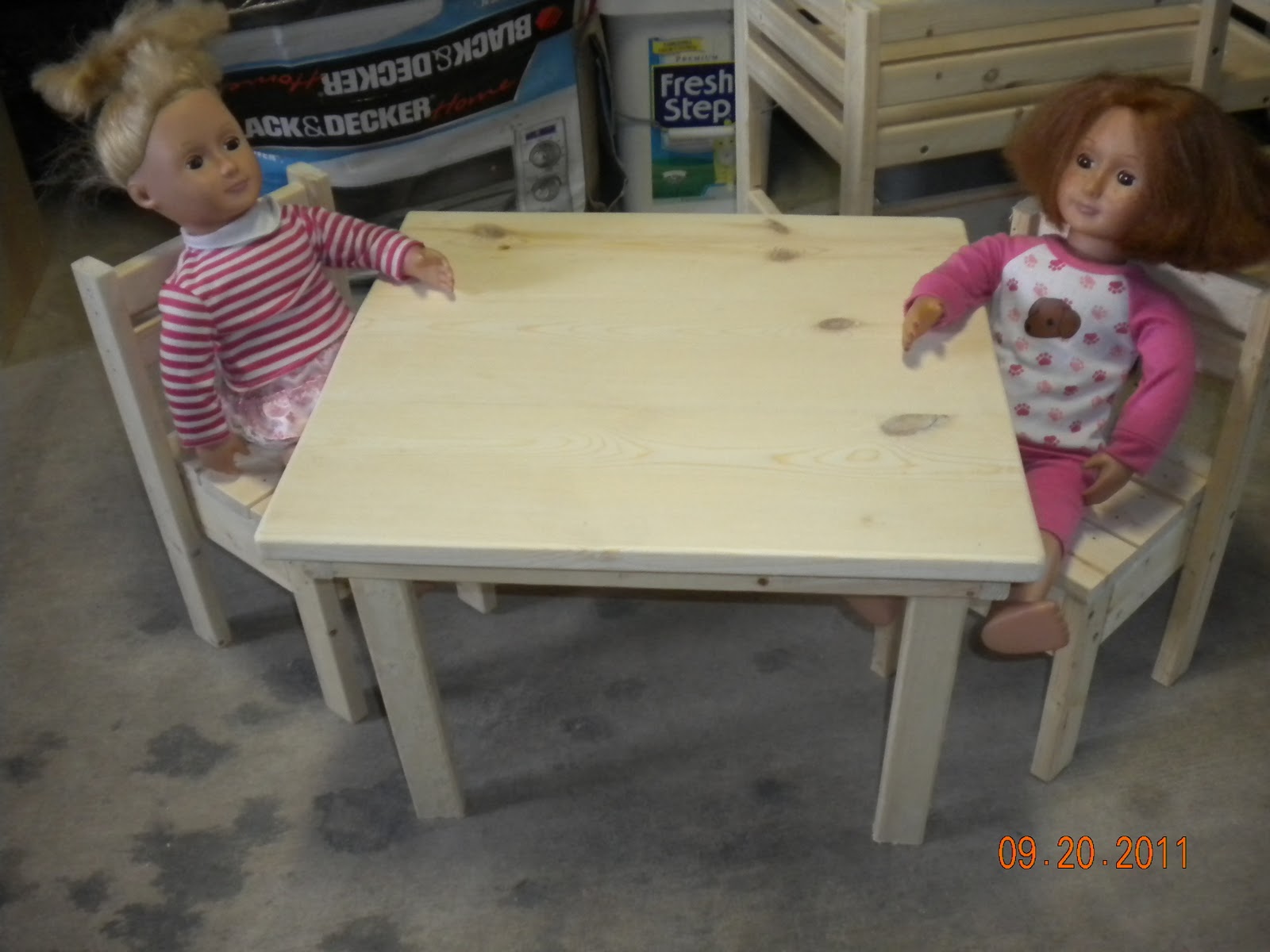 18 doll table and chairs