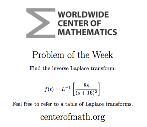 The Center Of Math Blog August 2016