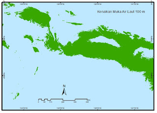 Beginilah Peta Pulau-Pulau Indonesia kalau Air Laut Naik Ratusan Meter