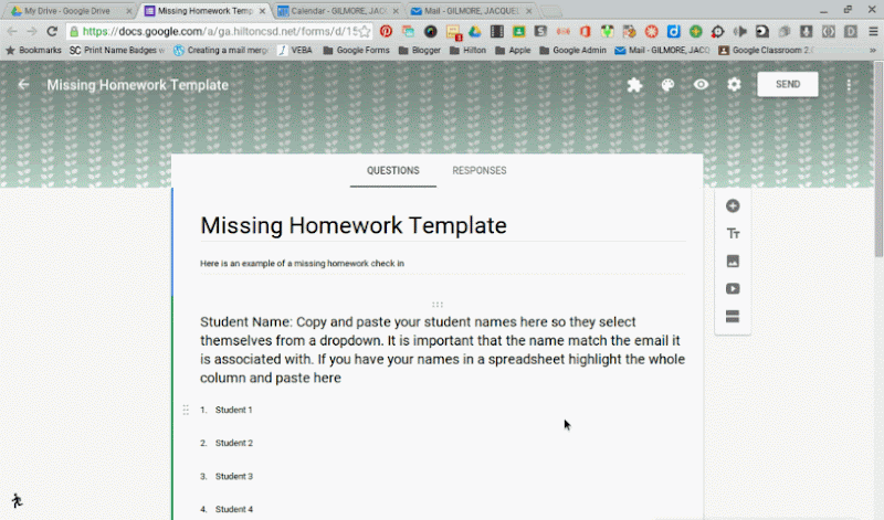 missing homework check in cadet tech homework form