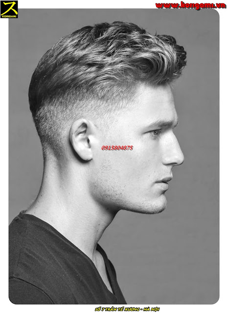 RAZOR FADE POMPADOUR FOR MEN IN HANOI BARBER SHOP