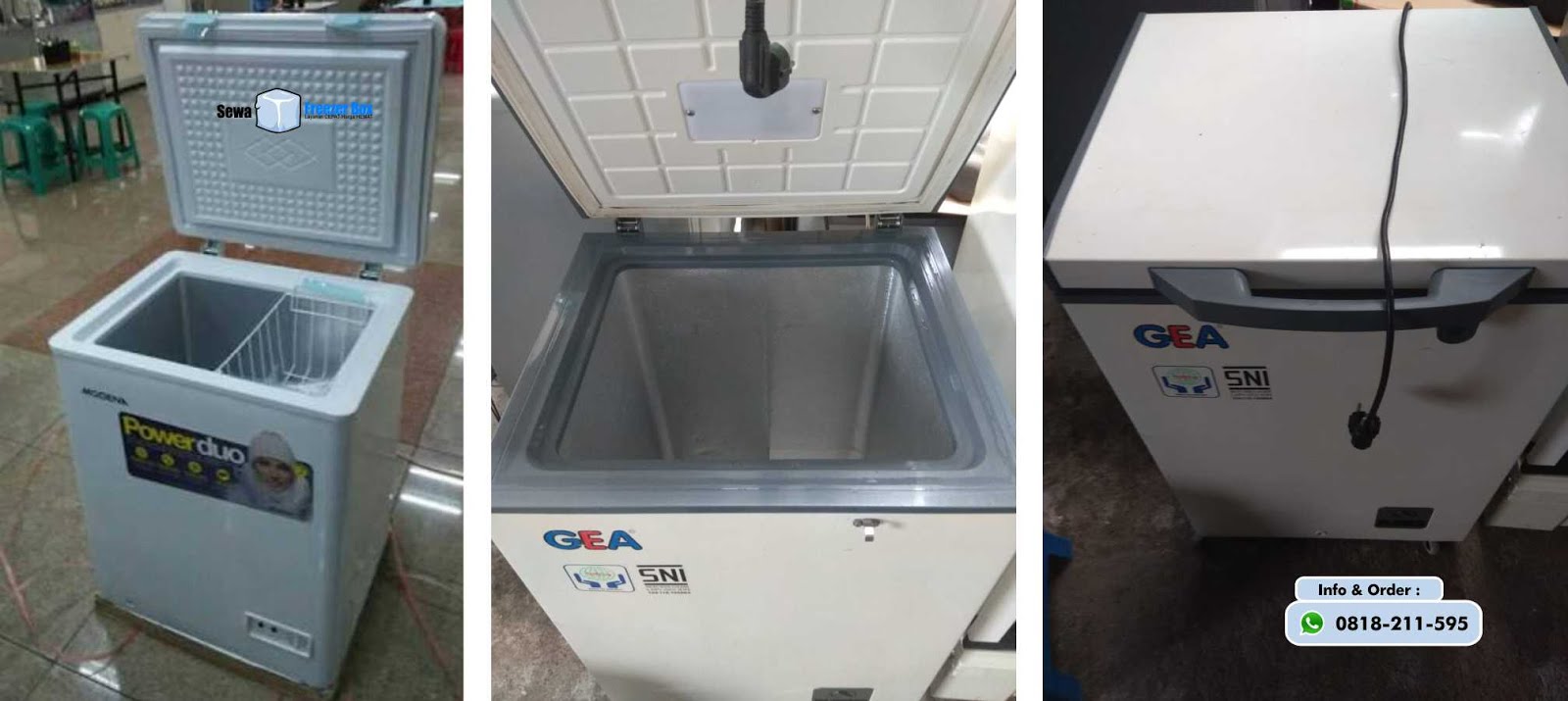 sewa freezer box 100 liter di bali