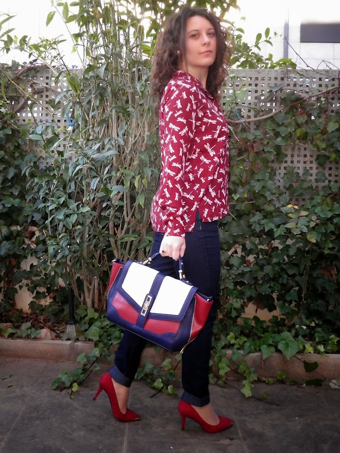 libelulas, burdeos, mi vestido azul, fashion blogger, moda, castellón, look, spain
