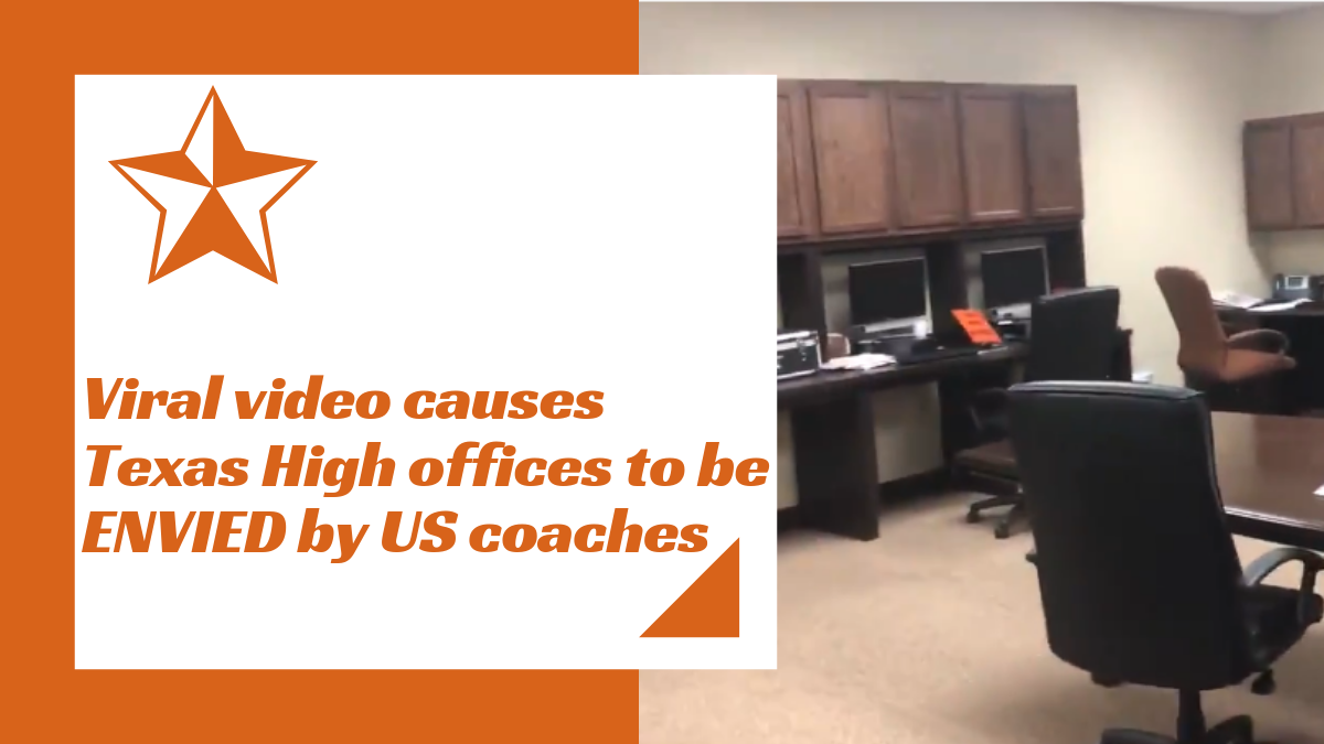 Coaches from around the USA are shocked by Texas High's athletic offices due to one minute viral video that has amassed over 200,000 views