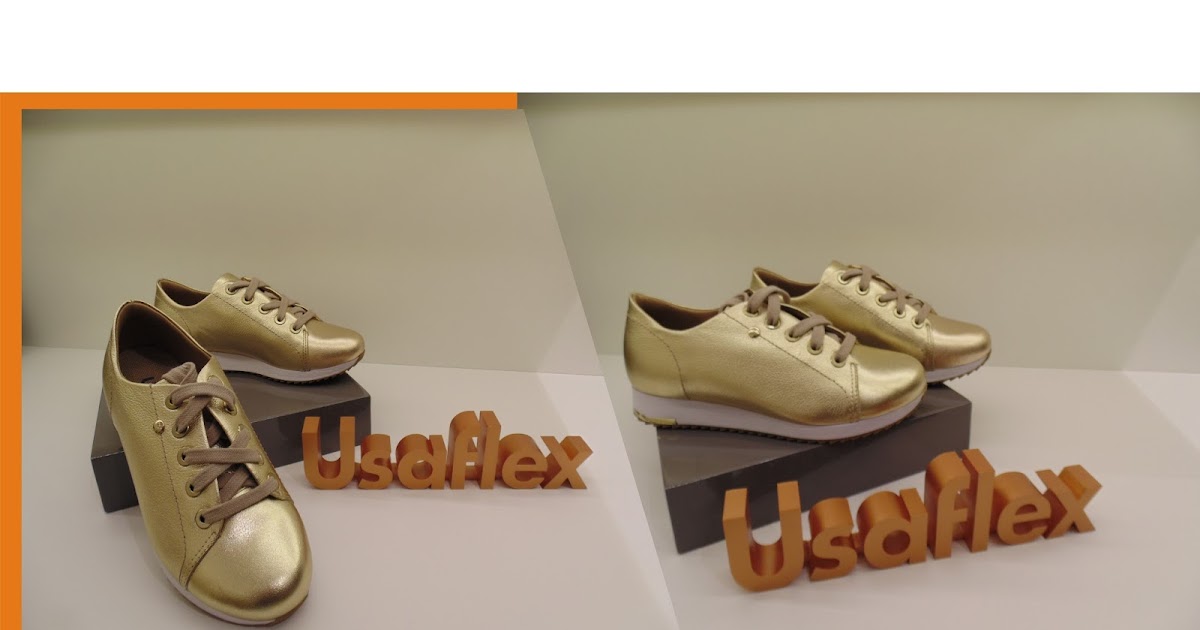 tenis dourado usaflex