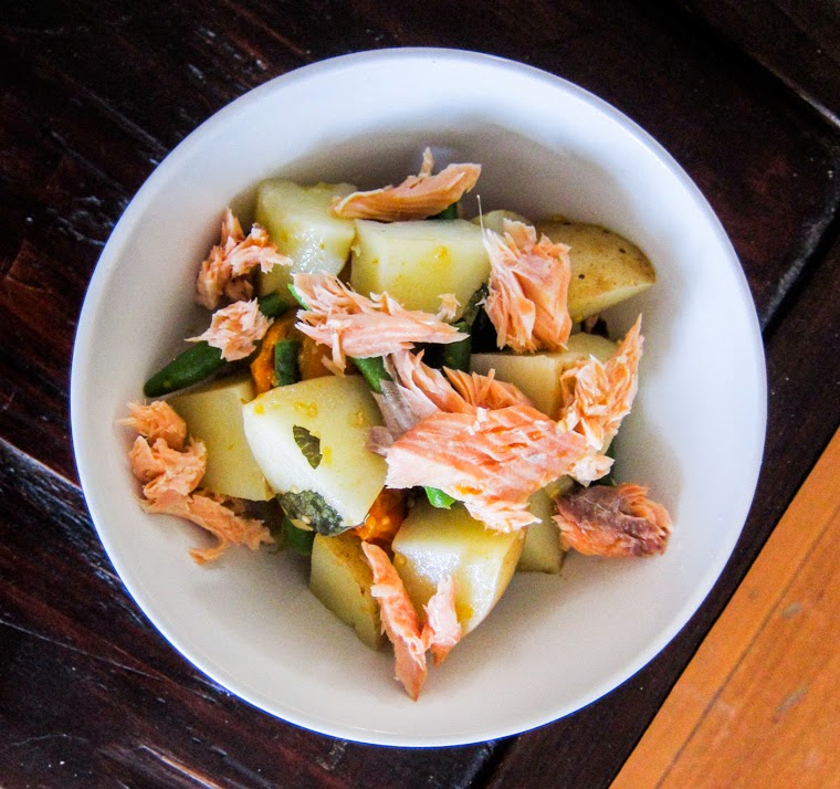 the indolent cook hot smoked trout salad