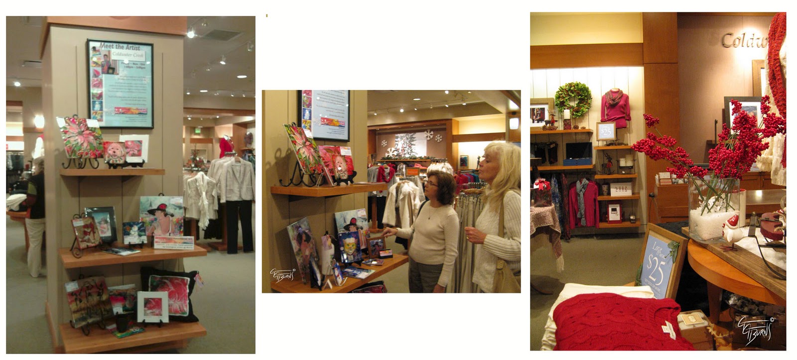 gg's functional art Coldwater Creek "Meet the Artist" Exhibit