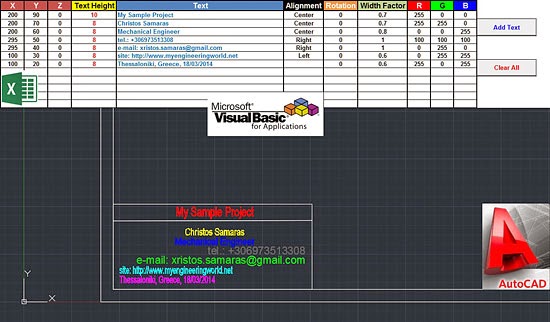 Convert autocad text to excel