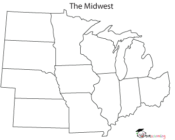 Blank Us Map Quiz Capitals New Midwestern United States Map ...