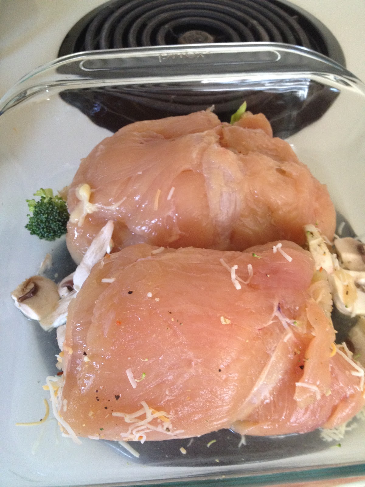 Simply Tasty Broccoli, Mushroom, Cheese Chicken Roll Up