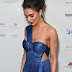 Amy Jackson Super Sexy Skin Show in a Blue Revealing Dress At The Asian Awards 2017 At The Hilton Park Lane in London