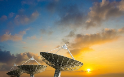 satellite dish representing secure communication channels
