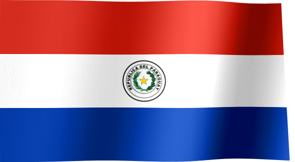 Waving Flag of Paraguay (Animated Gif)