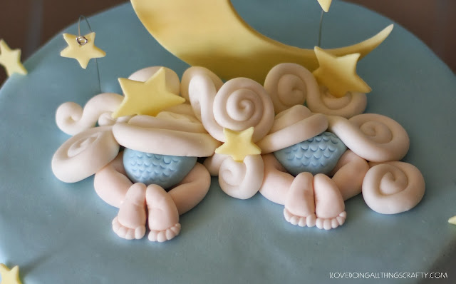 Celestial Twin Baby Shower Cake and Decor | DIY Cakes and Party Decor | SVGCuts Files