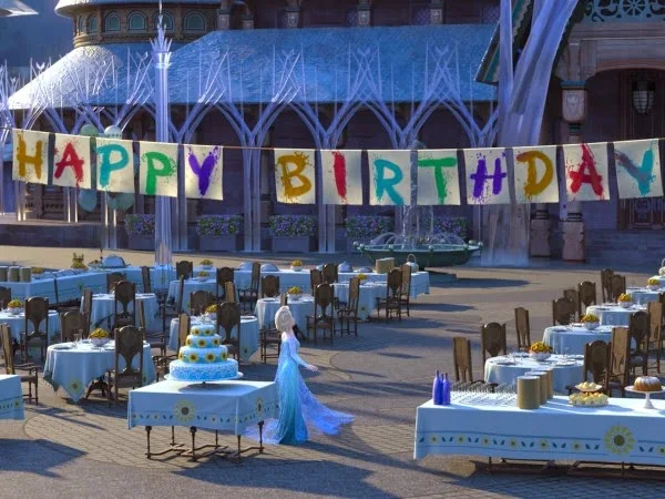 fotograma del cortometaje Frozen Fever de Disney.