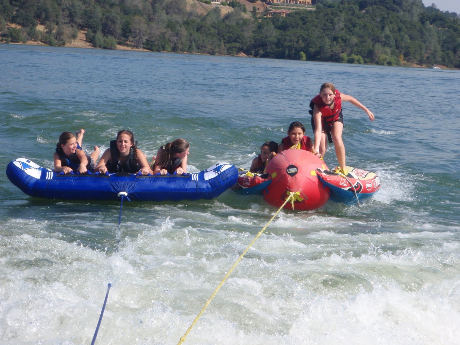 Coulam Family Blog The Girls Go Tubing at the Lake
