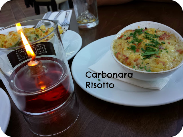 carbonara risotto, prezzo spring menu