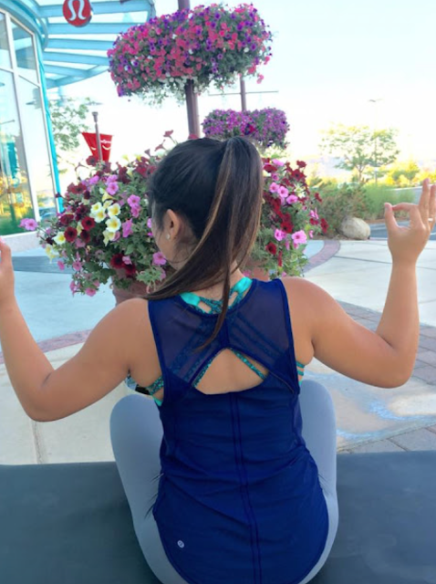 Hero Blue Sculpt Tank, Align Pant II Slate Hero Blue Sculpt Tank, Align Pant II Slate