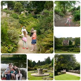 Family in the grounds of Scotney Castle