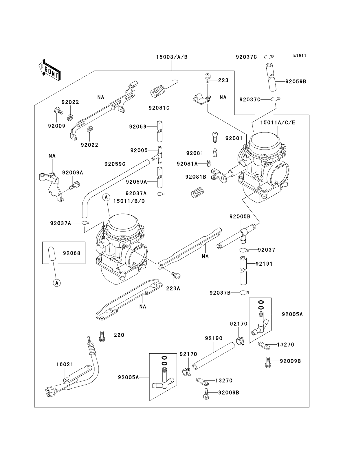 Kawasaki ER5 Part Diagrams Carburetor